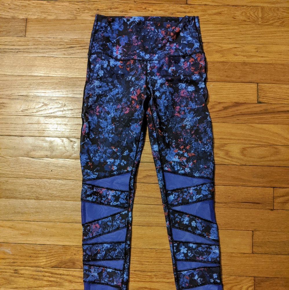 lululemon athletica Kids Leggings - Blue and Red Floral